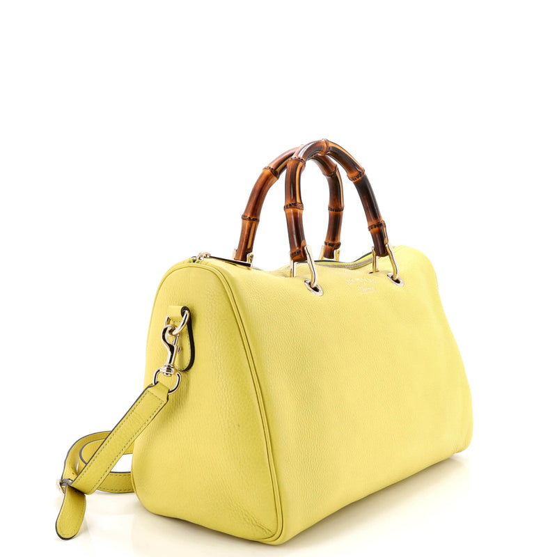 Bamboo Shopper Boston Bag Leather Medium