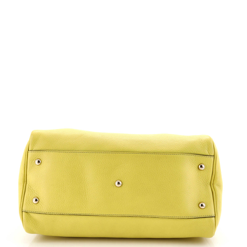 Bamboo Shopper Boston Bag Leather Medium