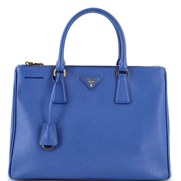 Double Zip Lux Tote Saffiano Leather