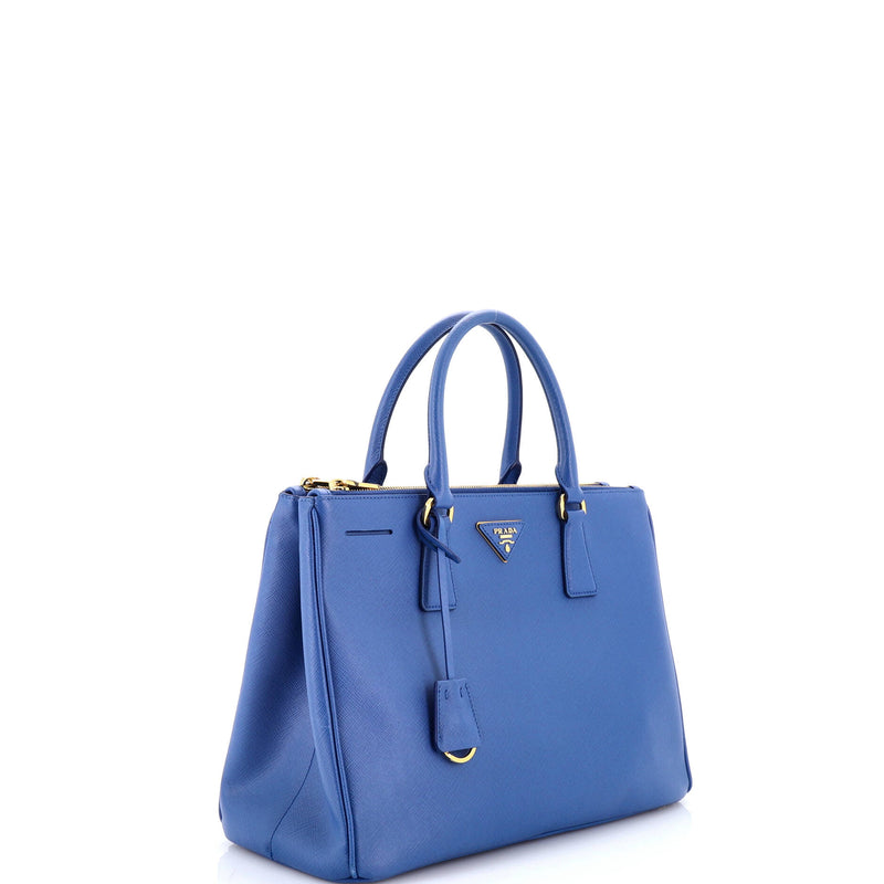 Double Zip Lux Tote Saffiano Leather