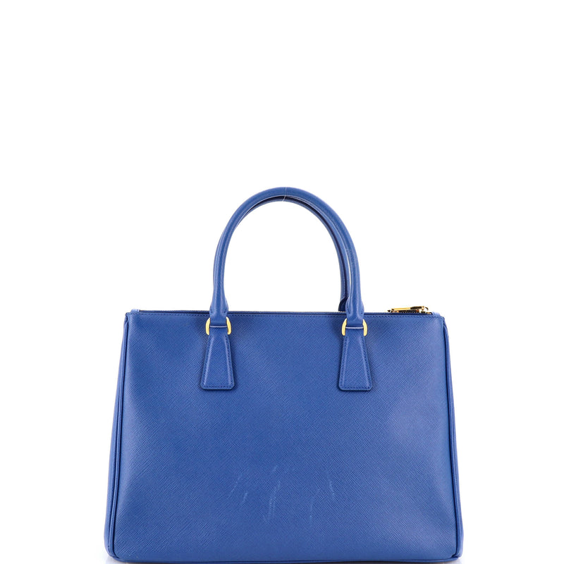 Double Zip Lux Tote Saffiano Leather