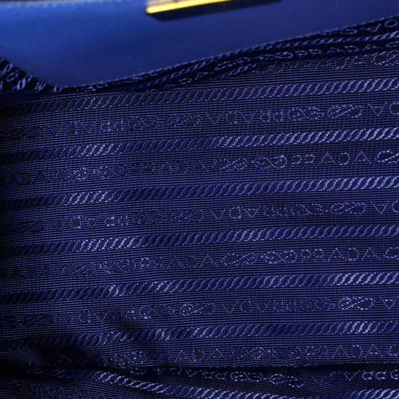 Double Zip Lux Tote Saffiano Leather