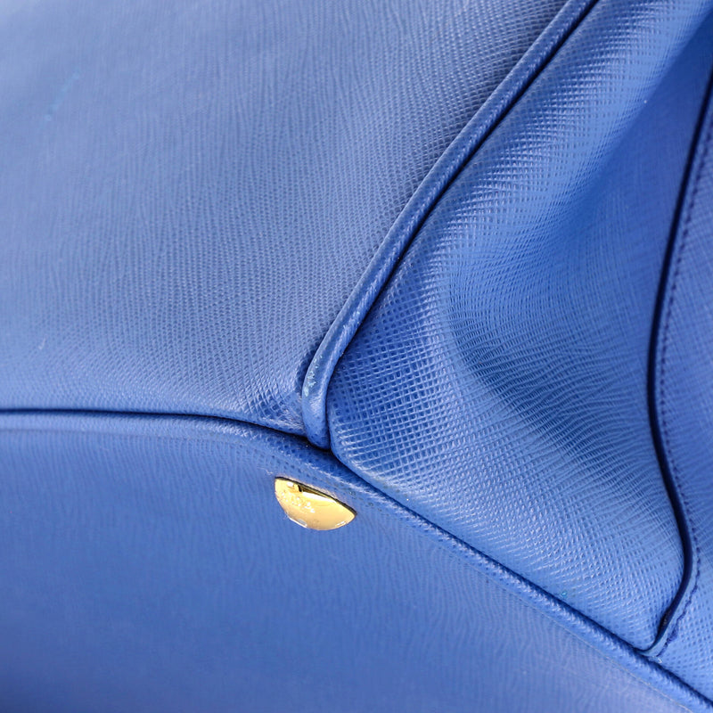 Double Zip Lux Tote Saffiano Leather