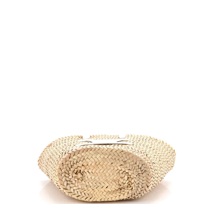 Triomphe Basket Shoulder Bag Raffia With