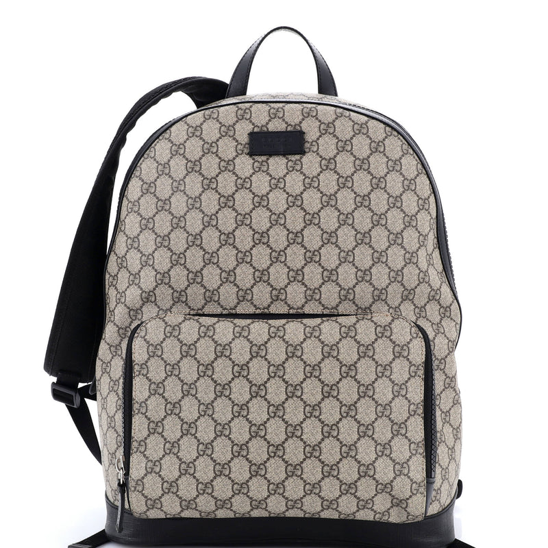 Zip Pocket Backpack Gg Coated Canvas