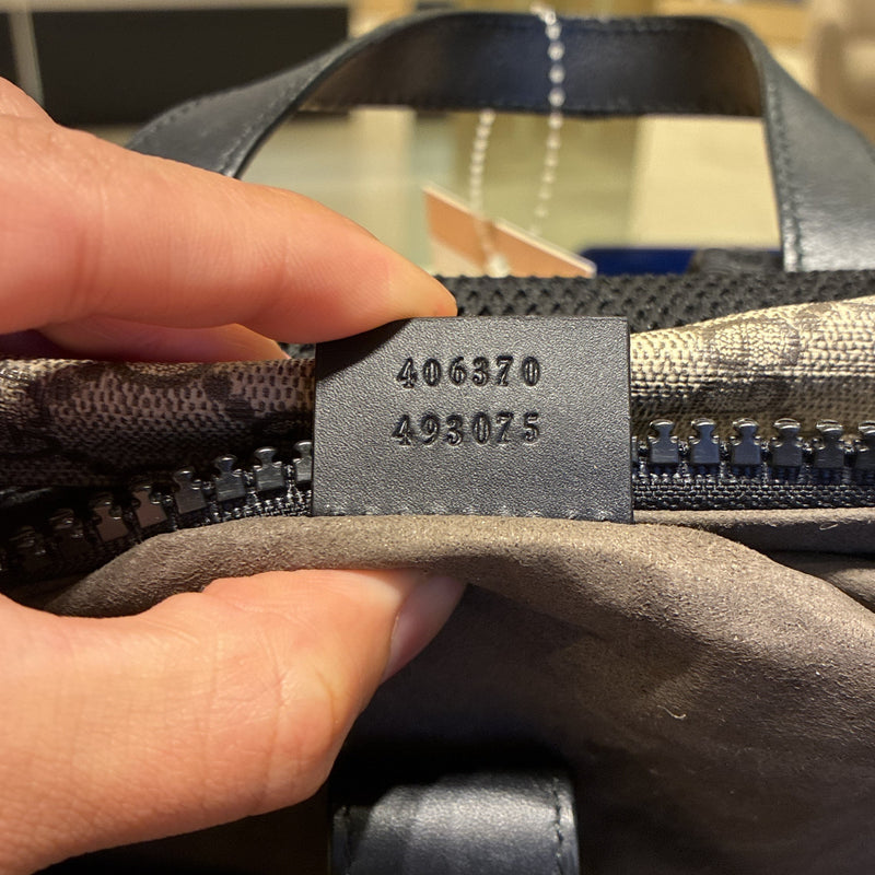 Zip Pocket Backpack Gg Coated Canvas