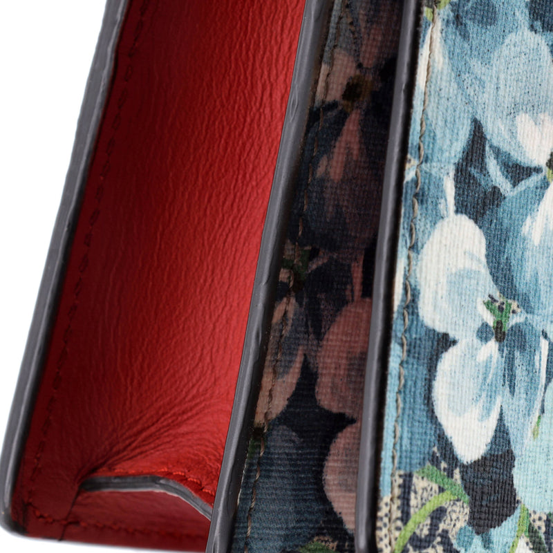 Chain Wallet Blooms Print Gg Coated