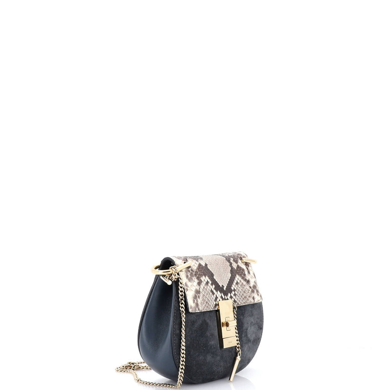 Drew Crossbody Bag Python And Suede