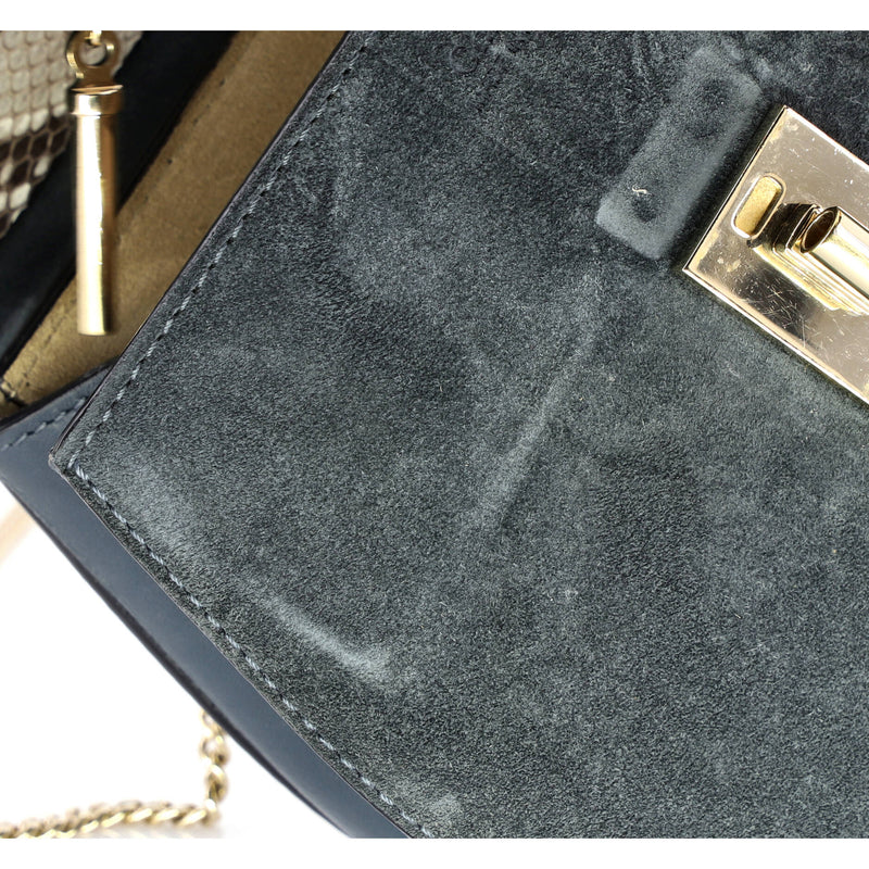 Drew Crossbody Bag Python And Suede