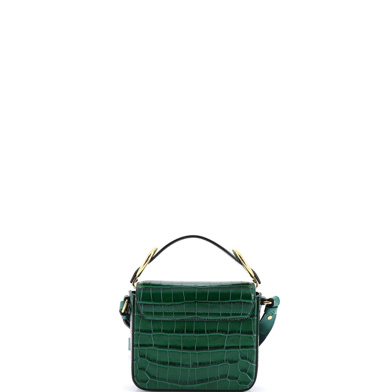 C Double Carry Bag Crocodile Embossed