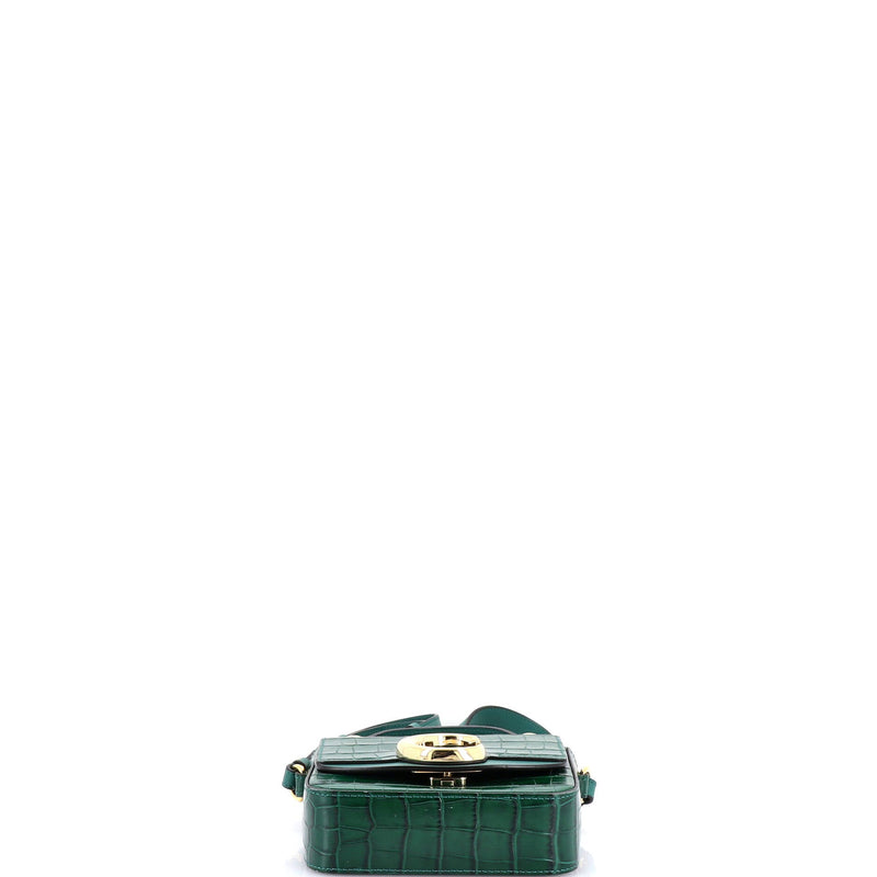 C Double Carry Bag Crocodile Embossed