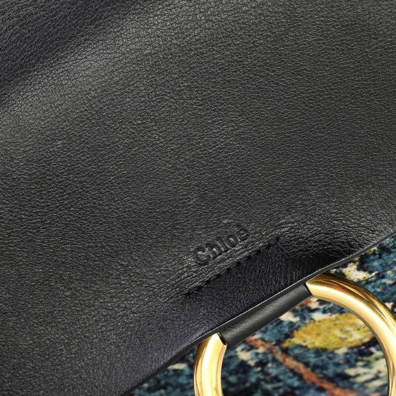 Faye Shoulder Bag Leather And Tapestry