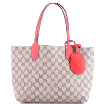 Reversible Tote Gg Print Leather Small