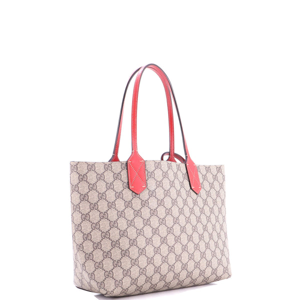 Reversible Tote Gg Print Leather Small