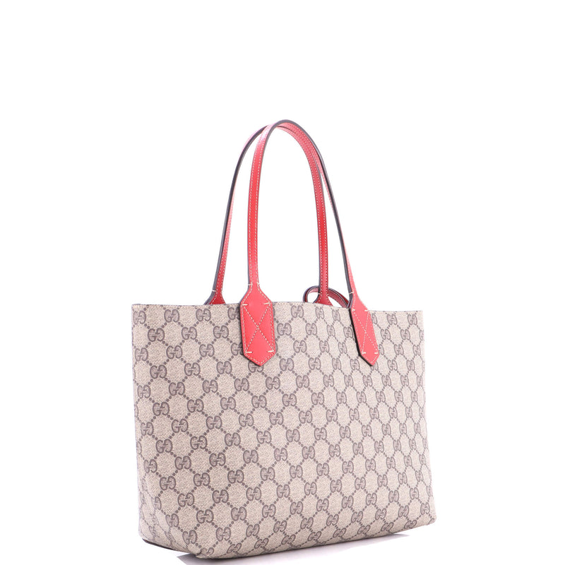 Reversible Tote Gg Print Leather Small