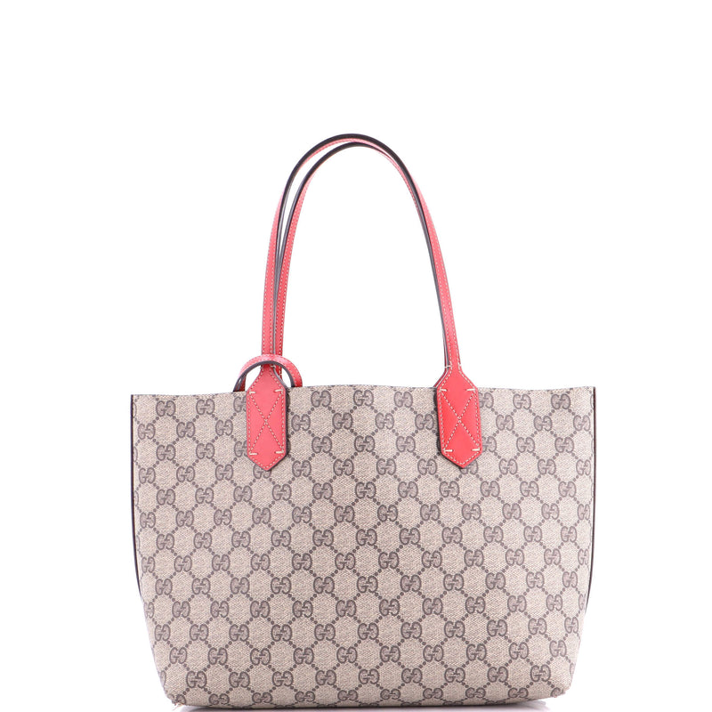 Reversible Tote Gg Print Leather Small
