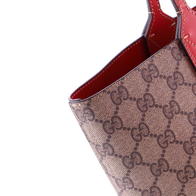 Reversible Tote Gg Print Leather Small