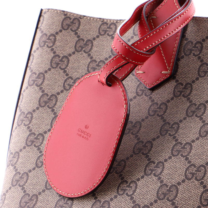 Reversible Tote Gg Print Leather Small