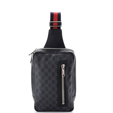 Soft Zip Sling Bag Gg Coated Canvas