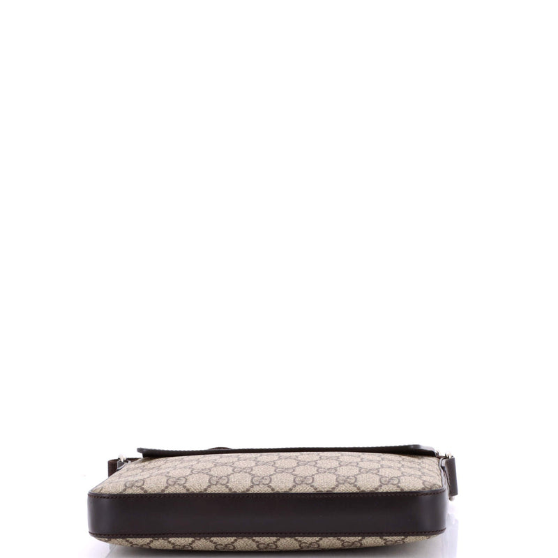 Flap Messenger Bag Gg Coated Canvas With