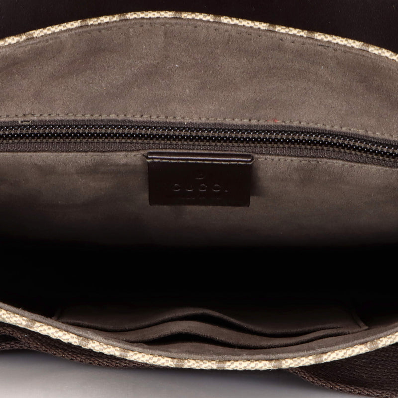 Flap Messenger Bag Gg Coated Canvas With