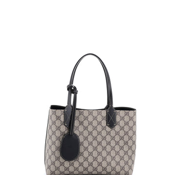 Reversible Tote Gg Print Leather Small