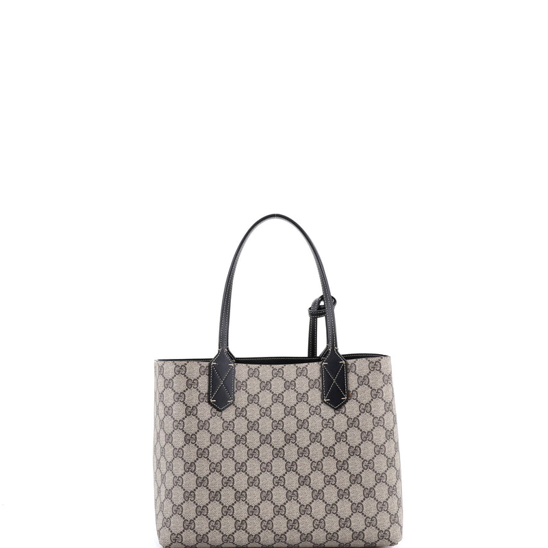 Reversible Tote Gg Print Leather Small