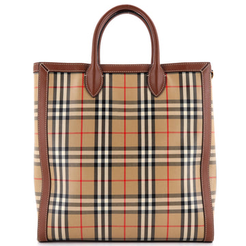 Convertible Tote Vintage Check Coated