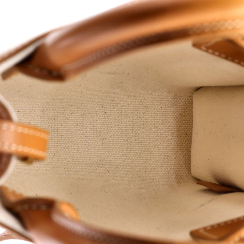 Vertical Cabas Tote Canvas With Leather