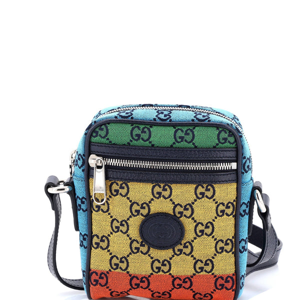Interlocking G Patch Zip Messenger Bag