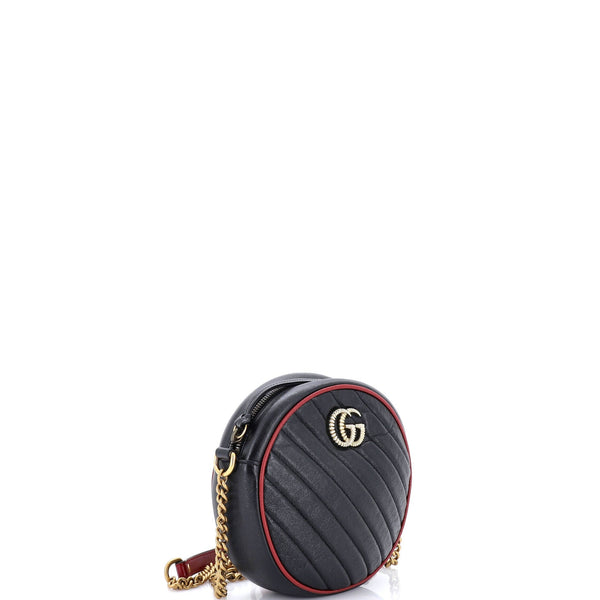 Gg Marmont Round Shoulder Bag Diagonal