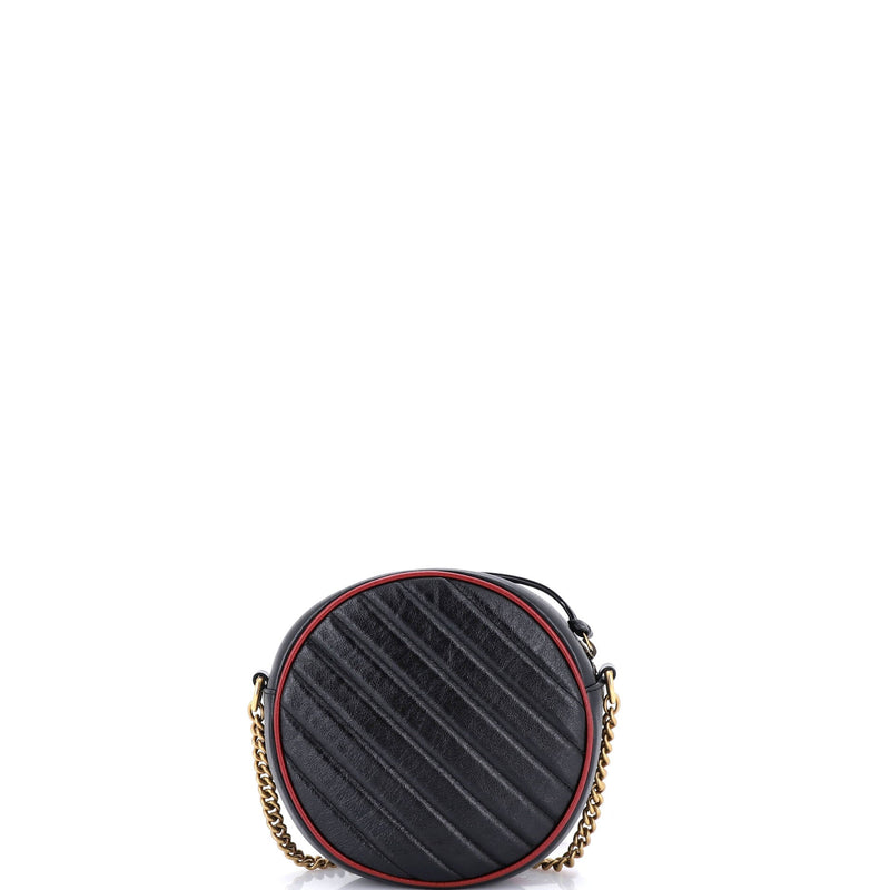 Gg Marmont Round Shoulder Bag Diagonal