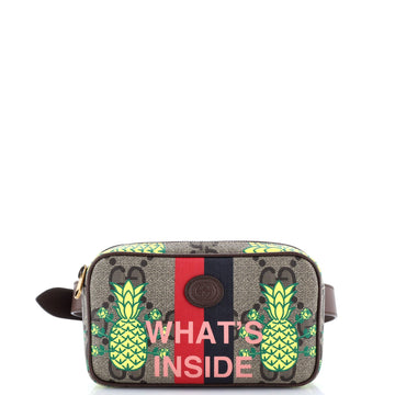 Zip Belt Bag Printed Gg Coated Canvas