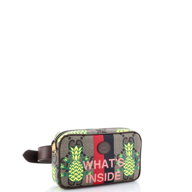 Zip Belt Bag Printed Gg Coated Canvas
