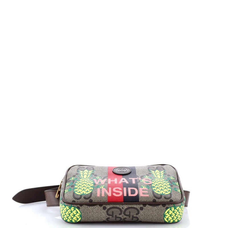 Zip Belt Bag Printed Gg Coated Canvas