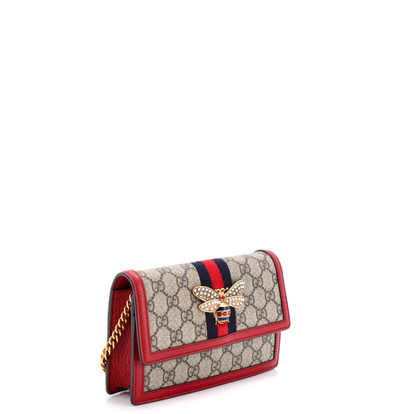 Queen Margaret Chain Wallet Gg Coated