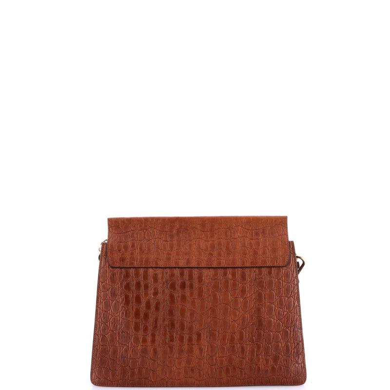 Faye Shoulder Bag Crocodile Embossed