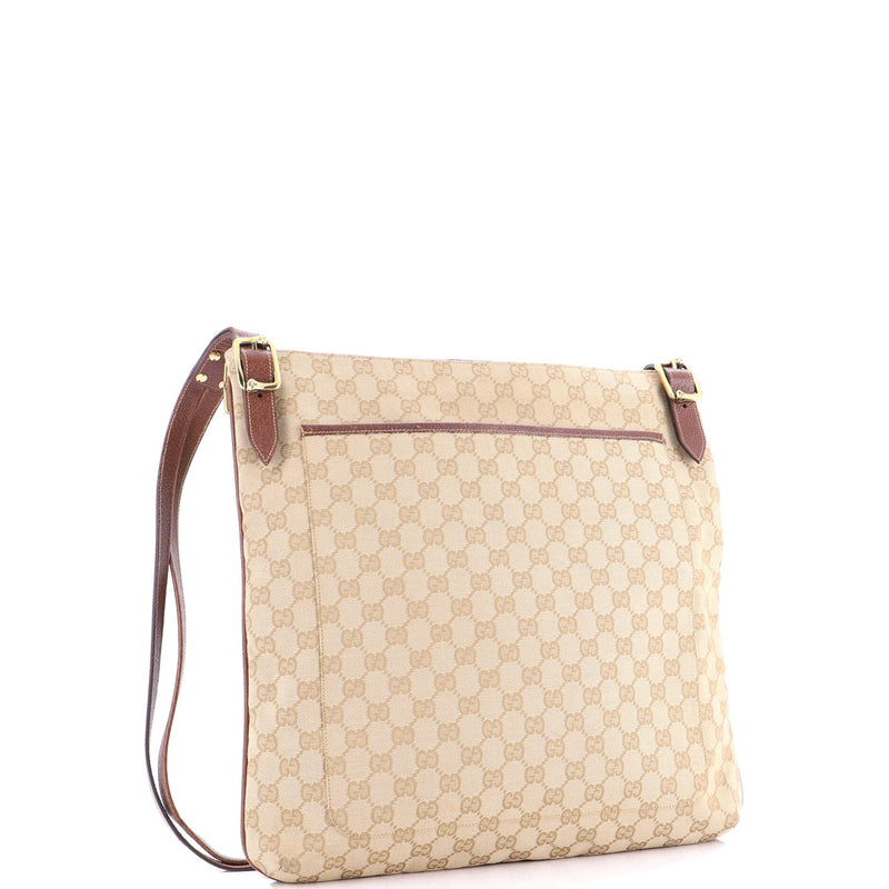 Vintage Belted Flat Messenger Gg Canvas