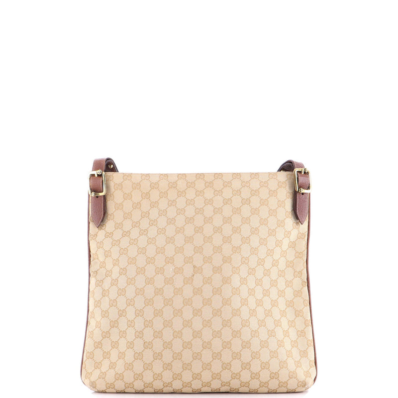 Vintage Belted Flat Messenger Gg Canvas