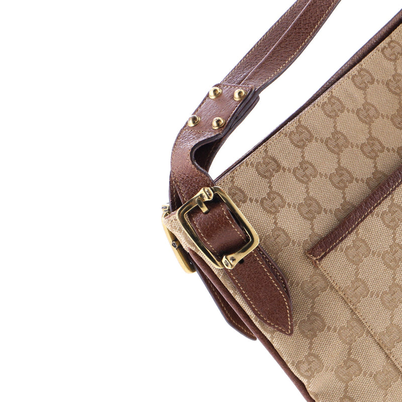 Vintage Belted Flat Messenger Gg Canvas