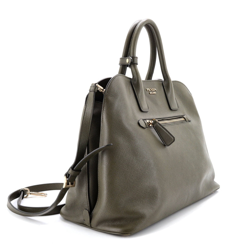 Cuir Promenade Front Zip Tote Saffiano