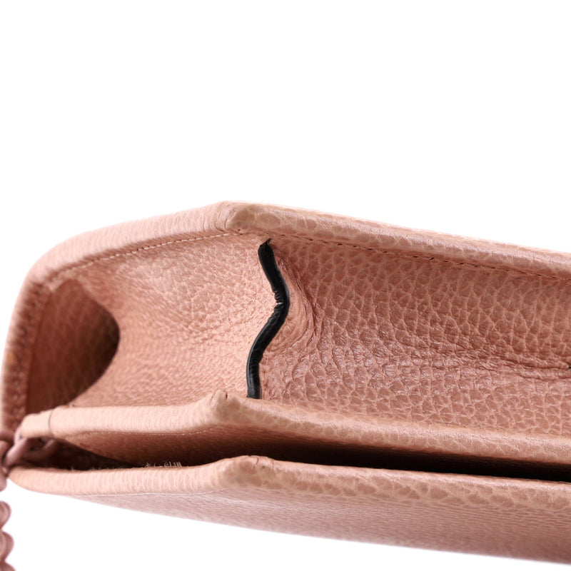 Petite Gg Marmont Chain Wallet Leather