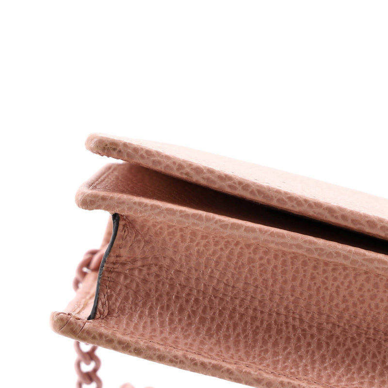 Petite Gg Marmont Chain Wallet Leather