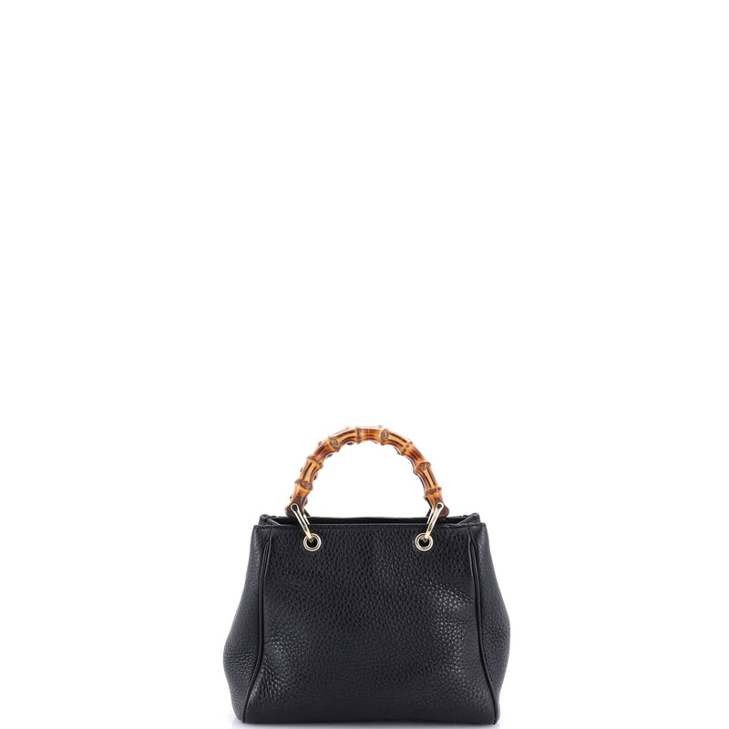 Bamboo Shopper Tote Leather Mini