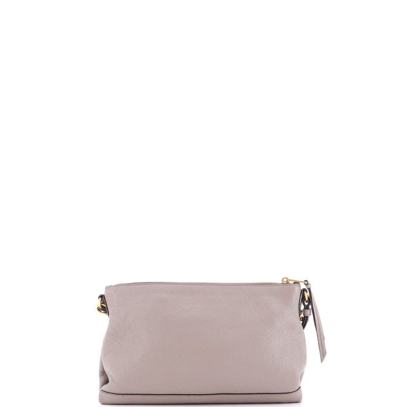 Flat Zip Crossbody Bag Vitello Daino