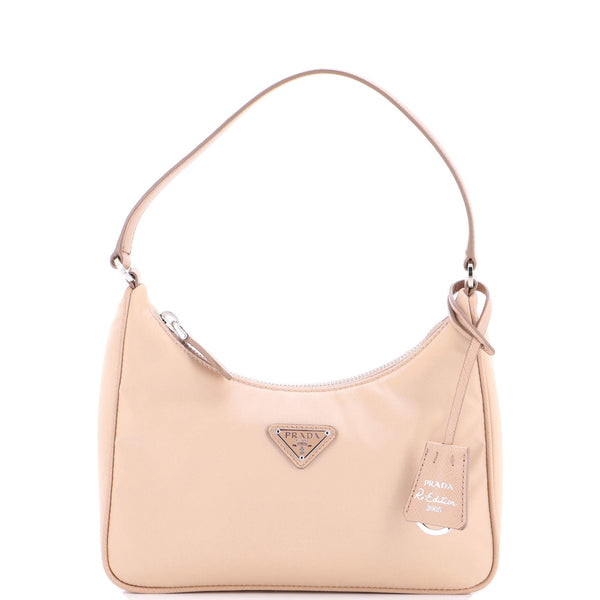 Re-Edition Hobo Tessuto With Saffiano