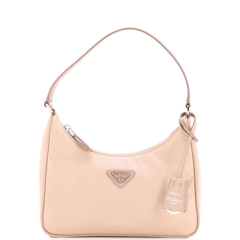 Re-Edition Hobo Tessuto With Saffiano