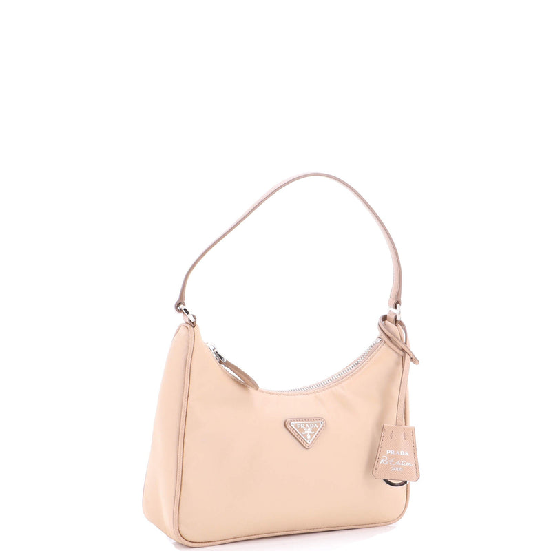 Re-Edition Hobo Tessuto With Saffiano