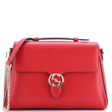 Interlocking Top Handle Bag Leather