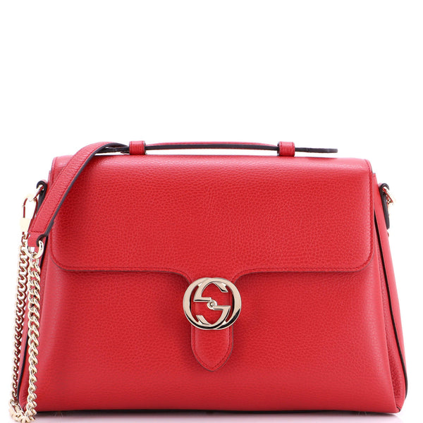 Interlocking Top Handle Bag Leather